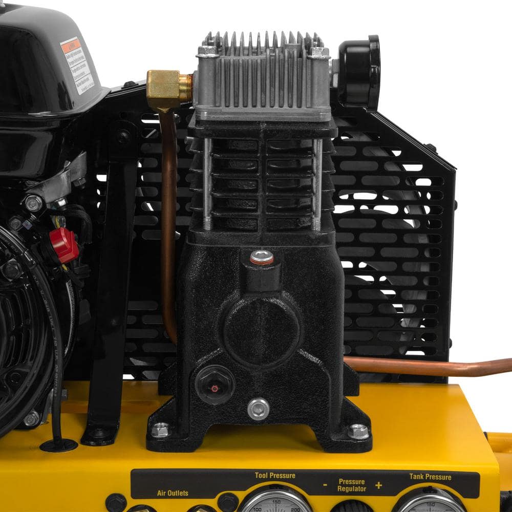 DEWALT 8 Gal. 175 PSI Honda GX160 Gas Powered Wheelbarrow Air Compressor