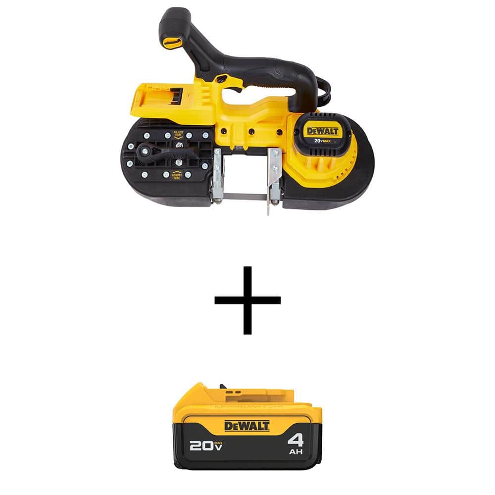 DEWALT 20V MAX Lithium-Ion Cordless Portable Band Saw (Tool-Only) with 20V MAX 4.0Ah Battery