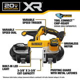 DEWALT 20-Volt MAX 3-3/8 in. Cordless Brushless Bandsaw (Tool-Only)