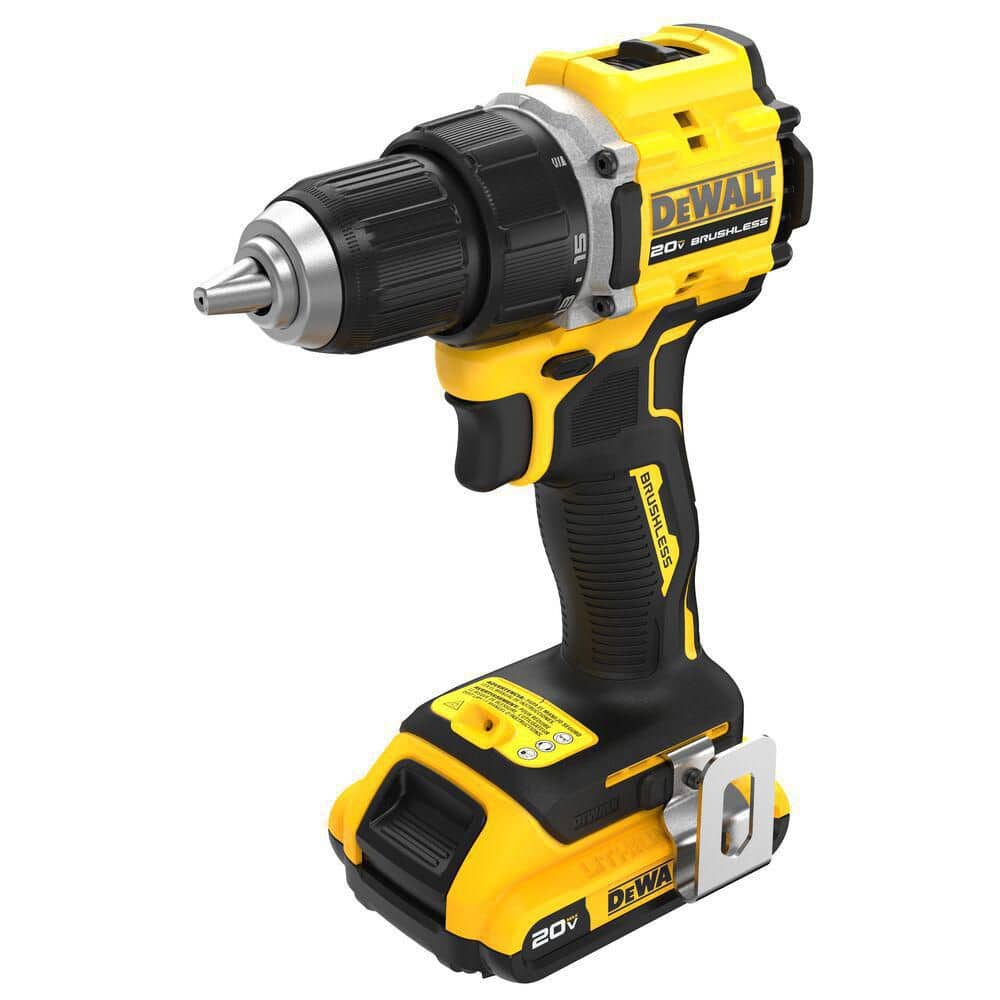 DEWALT ATOMIC 20-Volt Lithium-Ion Cordless Compact 1/2 in. Drill/Driver Kit with 2.0Ah Battery, Charger and Bag