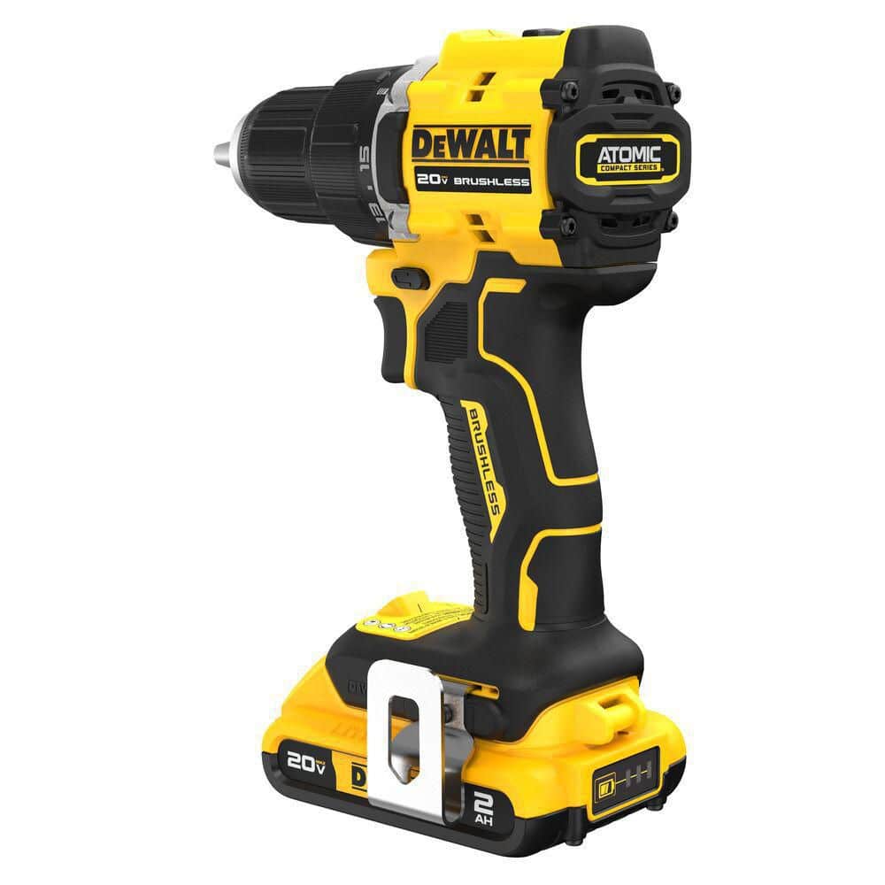 DEWALT ATOMIC 20-Volt Lithium-Ion Cordless Compact 1/2 in. Drill/Driver Kit with 2.0Ah Battery, Charger and Bag