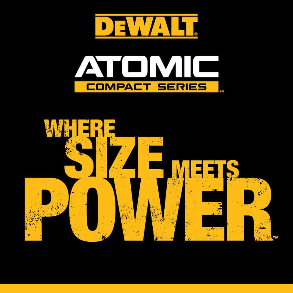 DEWALT ATOMIC 20-Volt Lithium-Ion Cordless Compact 1/2 in. Drill/Driver Kit with 2.0Ah Battery, Charger and Bag