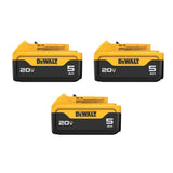 DEWALT 20-Volt MAX XR Premium Lithium-Ion 5.0Ah Battery Pack (3-Pack)