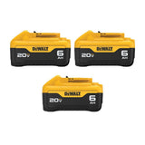 DEWALT 20-Volt MAX XR Lithium-Ion Premium Battery Pack, 6.0Ah (3-Pack)