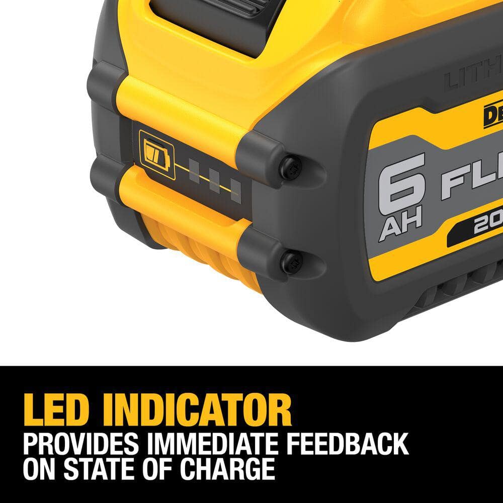DEWALT 20V MAX 6.0 Ah and 4.0 Ah Starter Kit with FLEXVOLT 20V/60V 6.0Ah Battery