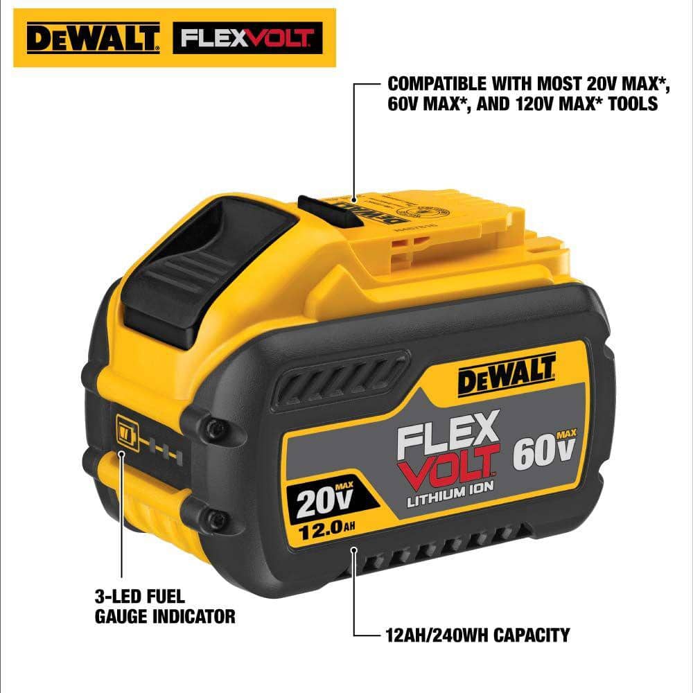 DEWALT FLEXVOLT 20V/60V MAX Lithium-Ion 9.0Ah Battery Pack (2 Pack)
