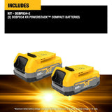 DEWALT 20V MAX POWERSTACK Compact Lithium-Ion Battery (2 Pack)