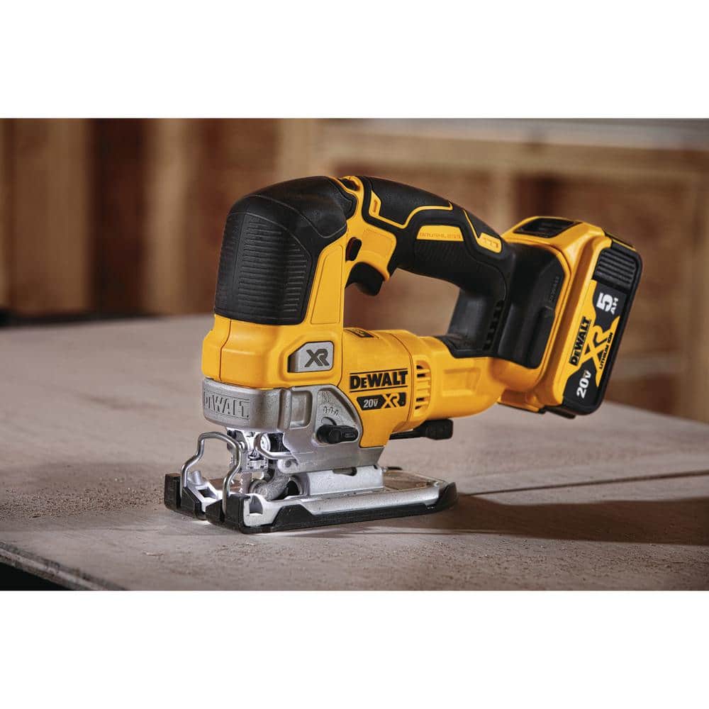 DEWALT 20V Lithium-Ion Cordless 3-Tool Combo Kit and Brushless Jigsaw with Flexvolt 9 Ah and 20-Volt 6 Ah Batteries and Charger