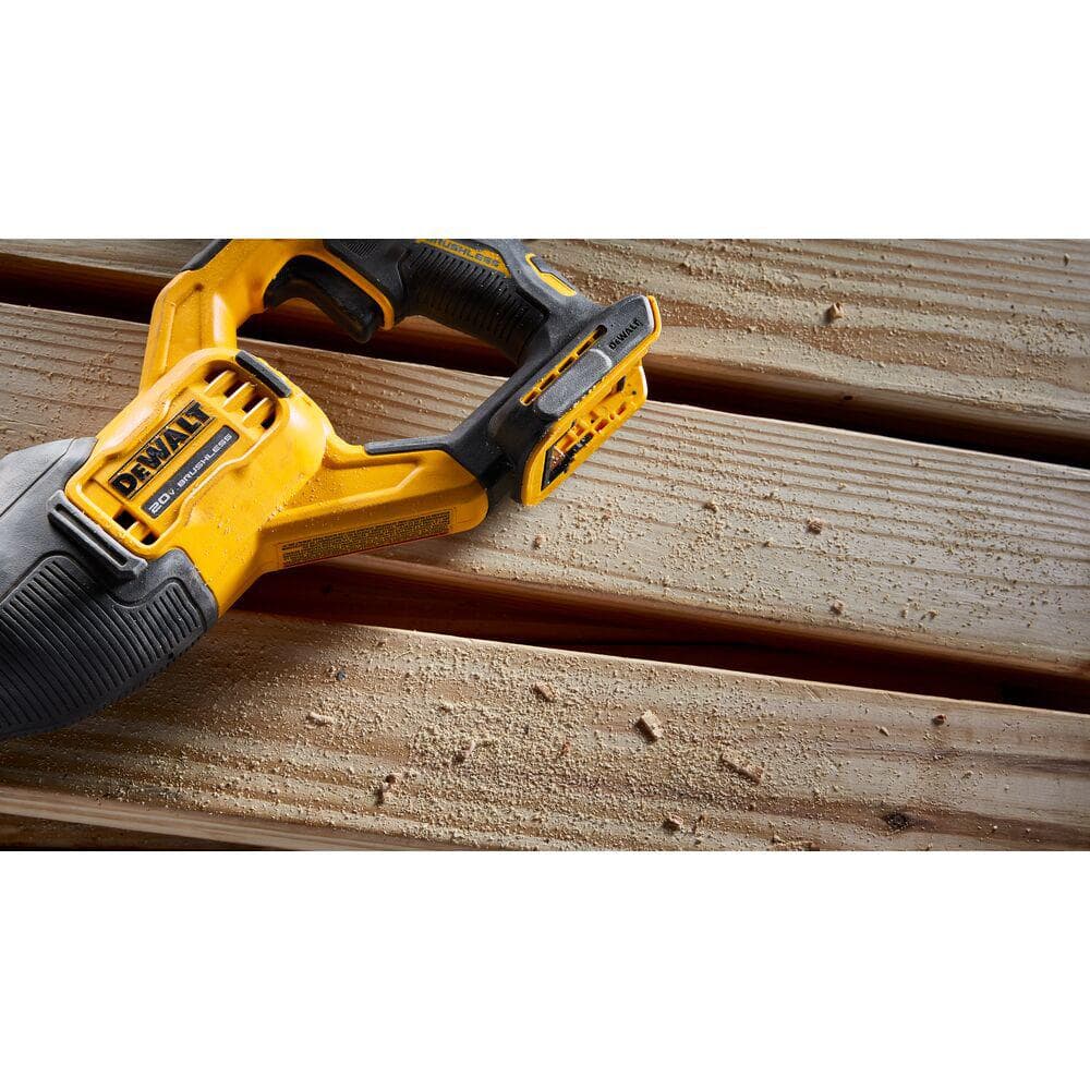 DEWALT 20V Lithium-Ion Cordless 3-Tool Combo Kit and  Brushless Recip Saw with FLEXVOLT 9 Ah and 20V 6 Ah Batteries and Charger
