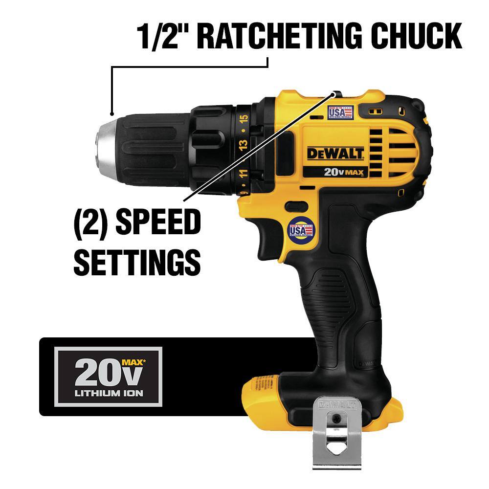 DEWALT 20V MAX Lithium-Ion Cordless 4-Tool Combo Kit with (2) 3.0Ah + (2) 2.0Ah Batteries and Charger