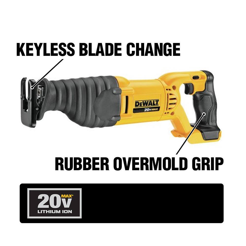 DEWALT 20V MAX Lithium-Ion Cordless 4-Tool Combo Kit with (2) 3.0Ah + (2) 2.0Ah Batteries and Charger