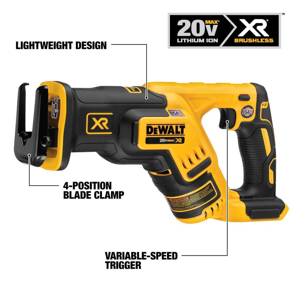 DEWALT 20V MAX Cordless Compact Reciprocating Saw (Tool Only)