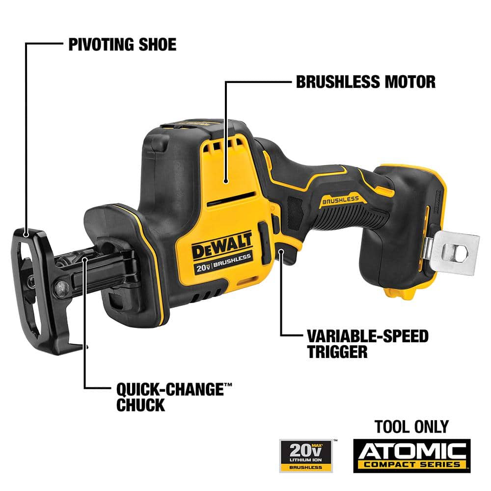 DEWALT 20V MAX Cordless Brushless Reciprocating Saw Kit with POWERSTACK Battery
