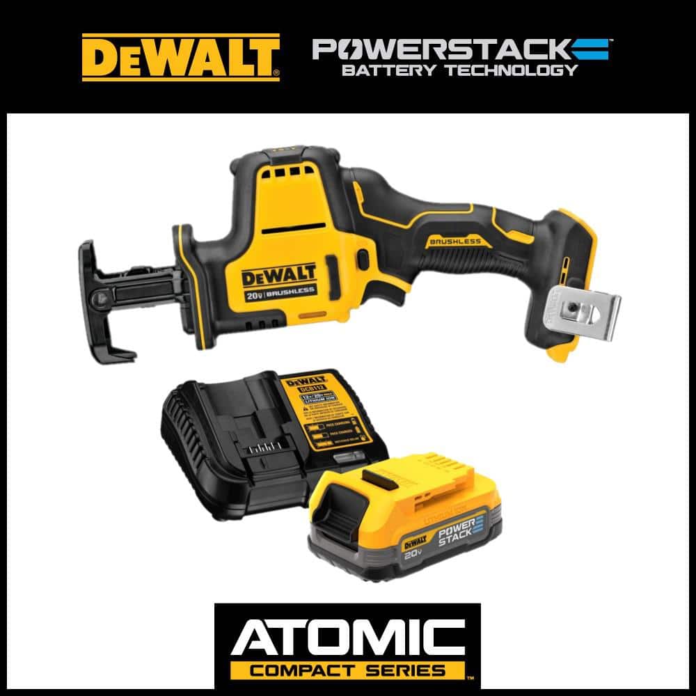 DEWALT 20V MAX Cordless Brushless Reciprocating Saw Kit with POWERSTACK Battery