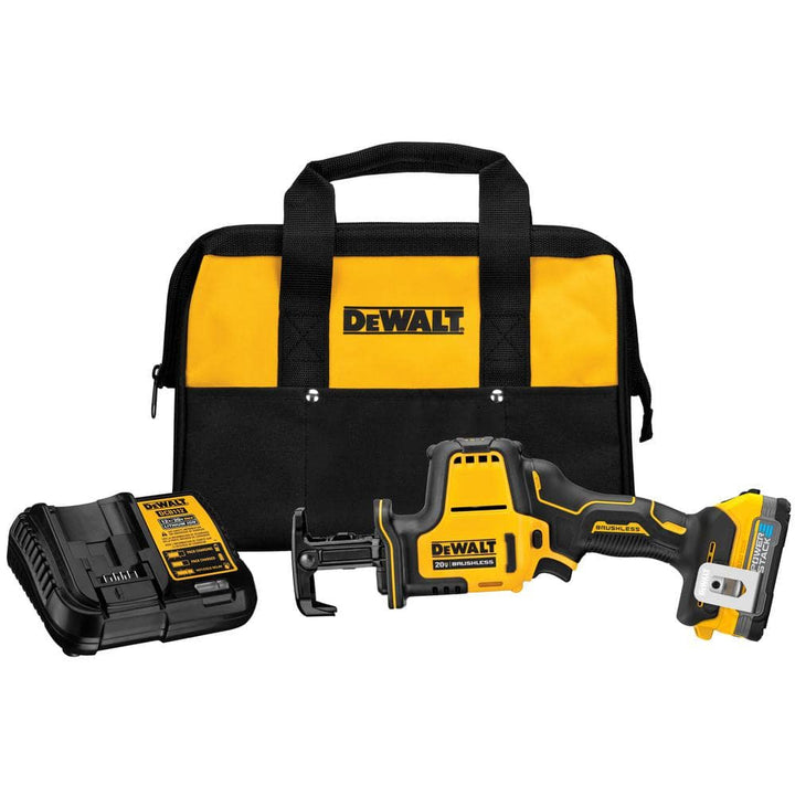 DEWALT Atomic 20-Volt Max Cordless Brushless Compact Reciprocating Saw with Battery and Charger