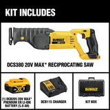 DEWALT 20V MAX Cordless Reciprocating Saw Kit with Battery and Charger