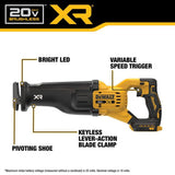 DEWALT 20V XR Lithium-Ion Cordless Reciprocating Saw with 20V Max XR 8.0 Ah Battery Pack