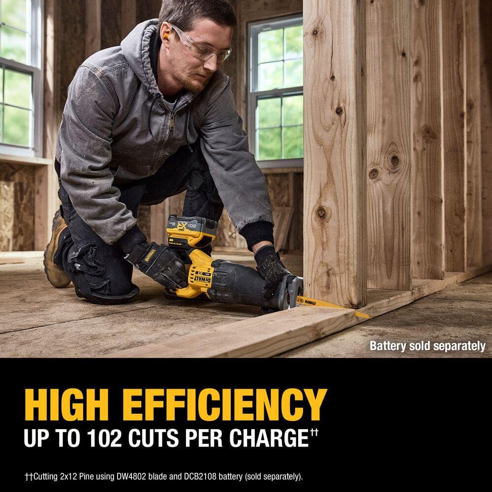 DEWALT 20V XR Lithium-Ion Cordless Reciprocating Saw with 20V Max XR 8.0 Ah Battery Pack