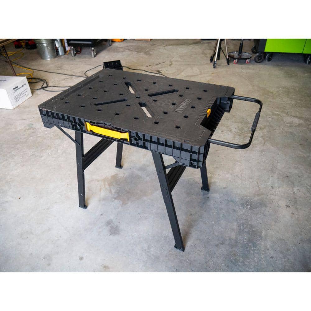 DEWALT 33 in. H Plastic Folding Portable Sawhorse Workbench