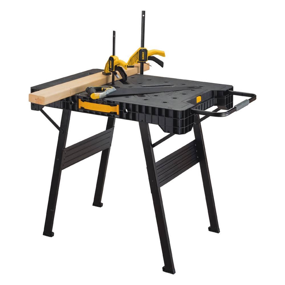 DEWALT 33 in. H Plastic Folding Portable Sawhorse Workbench