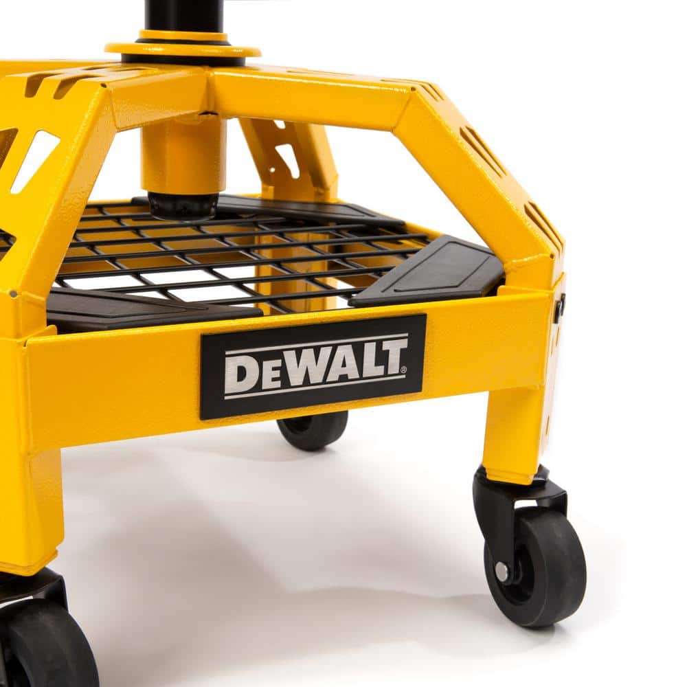 DEWALT 24 in. H x 16 in. W x 16 in. D Adjustable Shop Stool with Casters