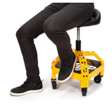 DEWALT 24 in. H x 16 in. W x 16 in. D Adjustable Shop Stool with Casters
