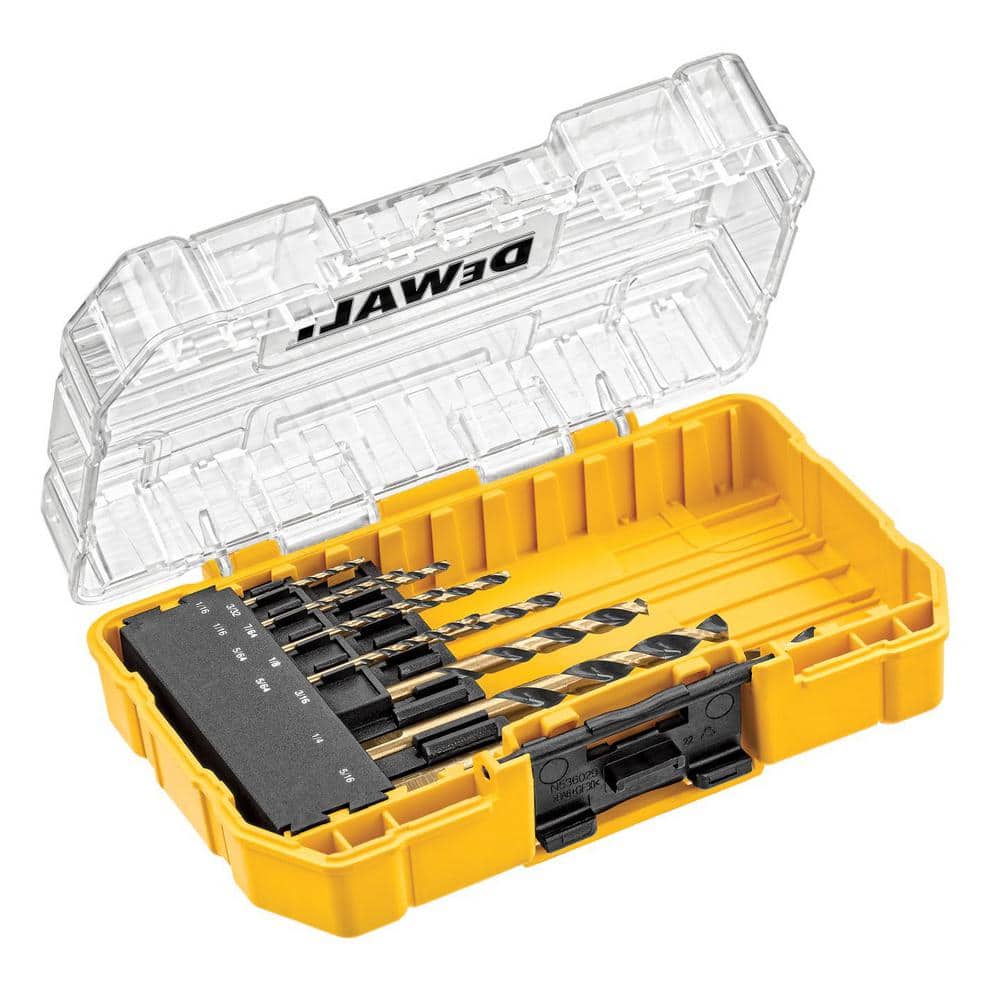DEWALT Black and Gold Twist Drill Bit Set (10-Piece)