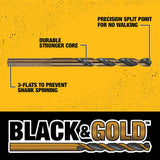 DEWALT Black and Gold Twist Drill Bit Set (10-Piece)