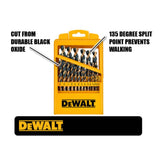 DEWALT Black and Gold Drill Bit Set, Black Oxide, Split Point, 29-Piece (DWA1189)
