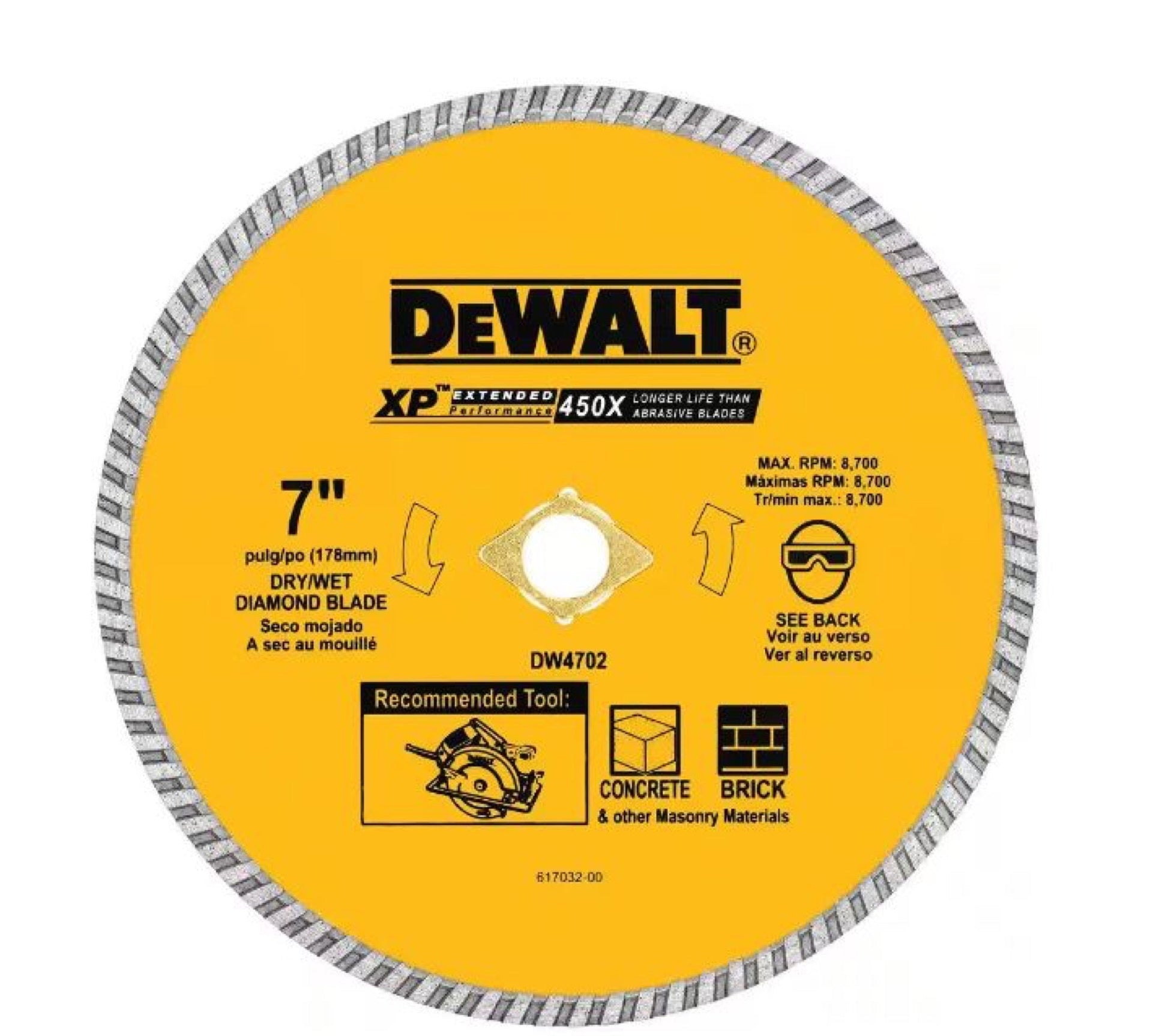 DeWalt XP Turbo Diamond Blade 4"