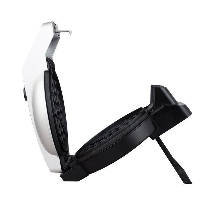 Easy Pour Single Waffle Black Belgian Waffle Maker