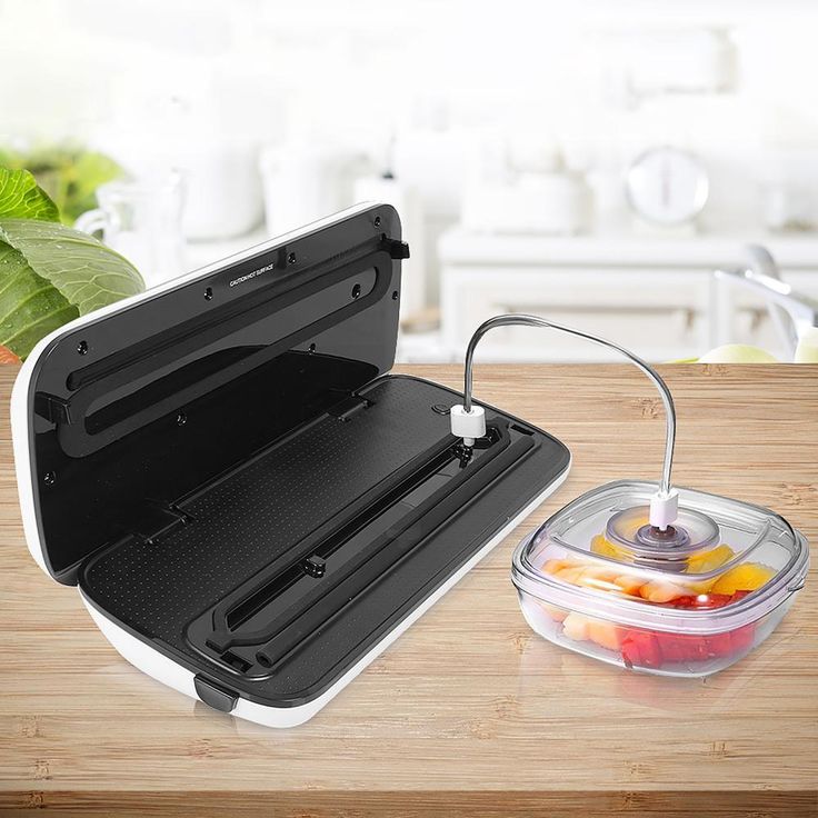 White Kitchen Air Vacuum Sealer Container - Air Sealing Food Canister Accessory (1+ Liter)