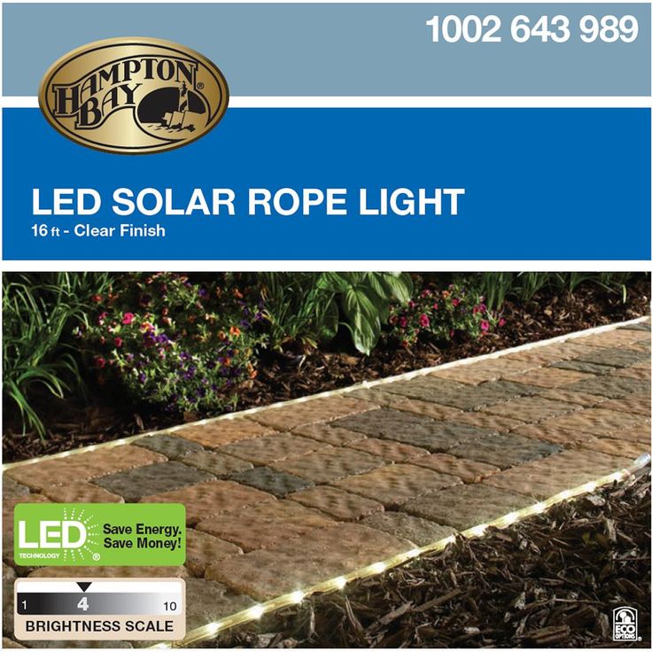 Solar Powered 16 ft. Clear Outdoor Integrated LED 5000K Day Light Landscape Rope Light with Remote Panel