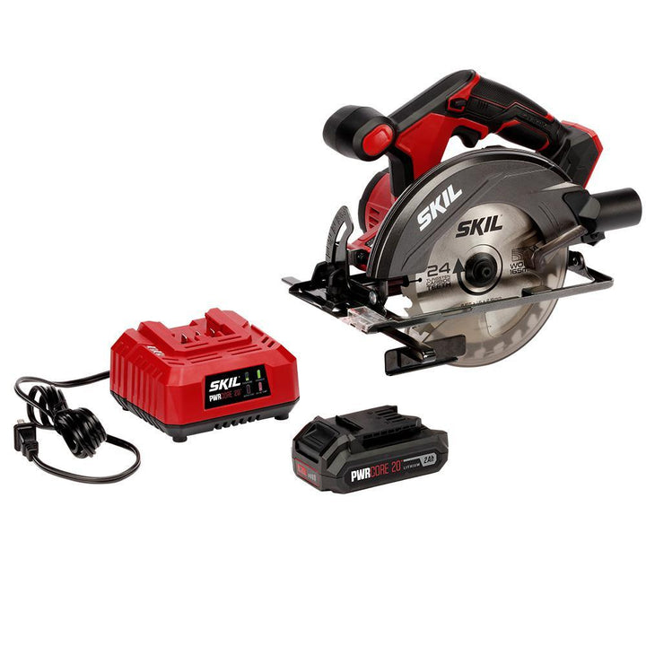 PWRCORE 20-Volt Lithium Cordless 6-1/2 in. Circular Saw Kit - Super Arbor