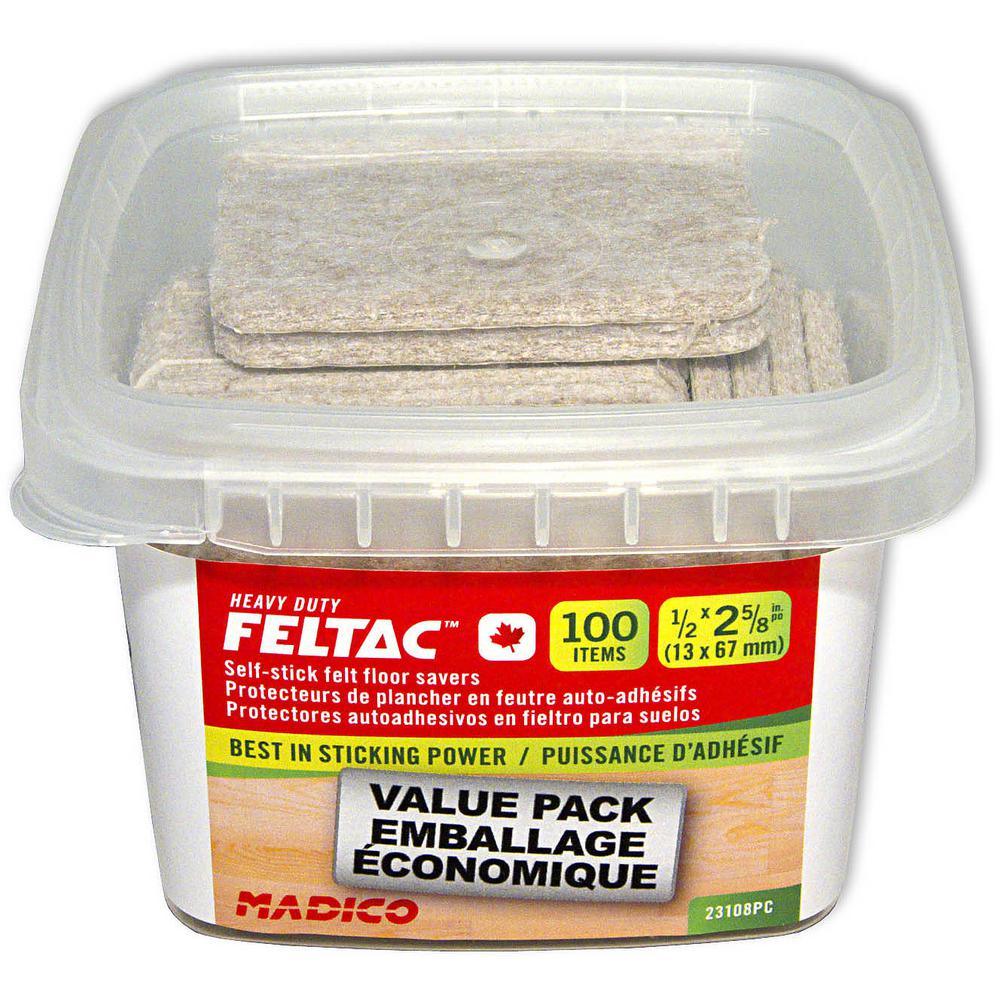 2-5/8 in. Self-adhesive Felt Pads (100-Pack) - Super Arbor