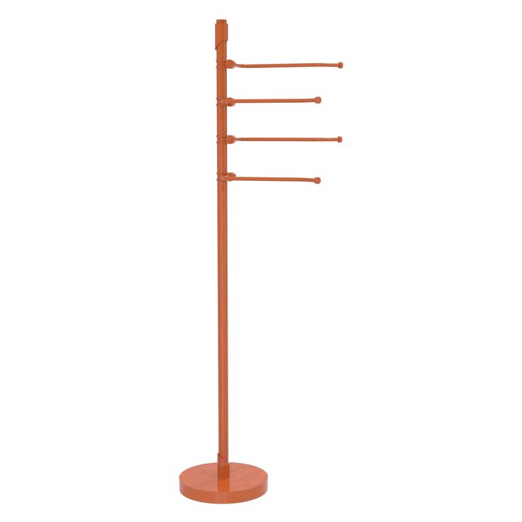 Allied Brass Floor Standing 49-in 4 Pivoting Swing Arm Towel Holder in Antique Bronze