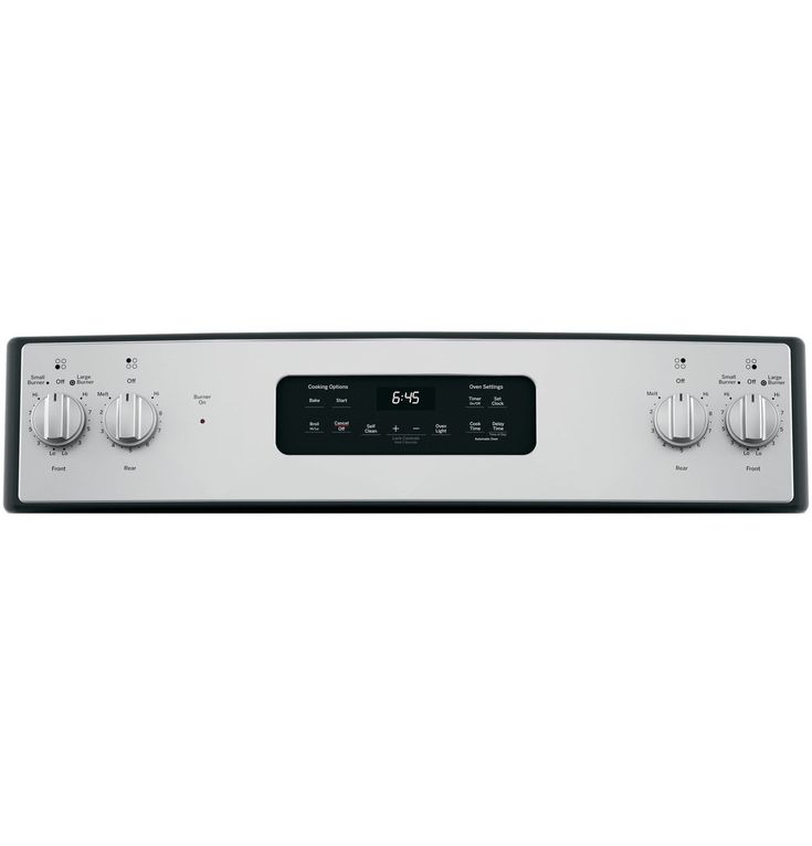 GE 30-in Smooth Surface 4 Elements 5.3-cu ft Self-Cleaning Freestanding Electric Range (Stainless Steel)