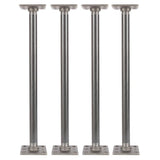 3/4 in. x 1.5 ft. L Black Steel Pipe Square Flange Table Leg Kit (Set of 4)