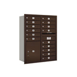 3700 Series 41 in. 11 Door High Unit Bronze Private Rear Loading Bronze 4C Horizontal Mailbox with 20 MB1 Doors - Super Arbor