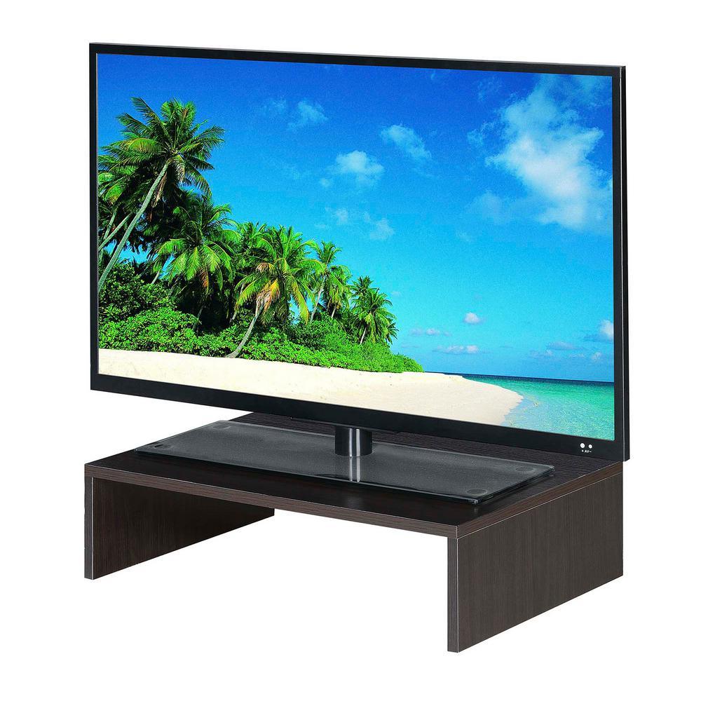 Designs2Go 23.75 in. W Espresso Particle Board Small TV/Monitor Riser - Super Arbor