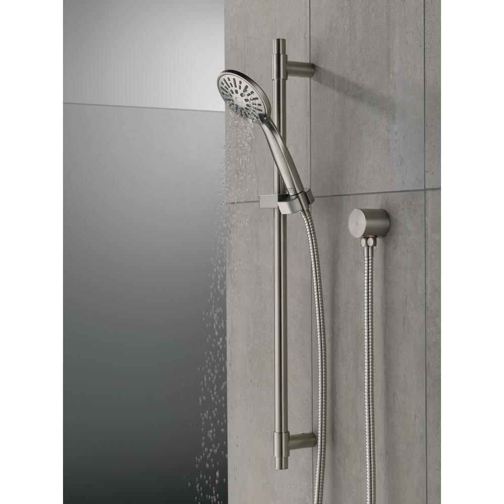 4-Spray 3.9 in. Single Wall Mount Handheld Shower Head in Stainless - Super Arbor