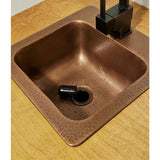 Seurat All-in-One Drop-In Copper 15 in. Single Bowl Copper Bar Sink with Pfister Bronze Faucet and Drain