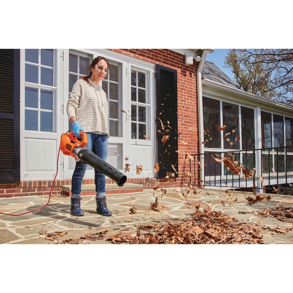 BLACK+DECKER 140 MPH 450 CFM 9 Amp Corded Electric Axial Leaf Blower - Super Arbor