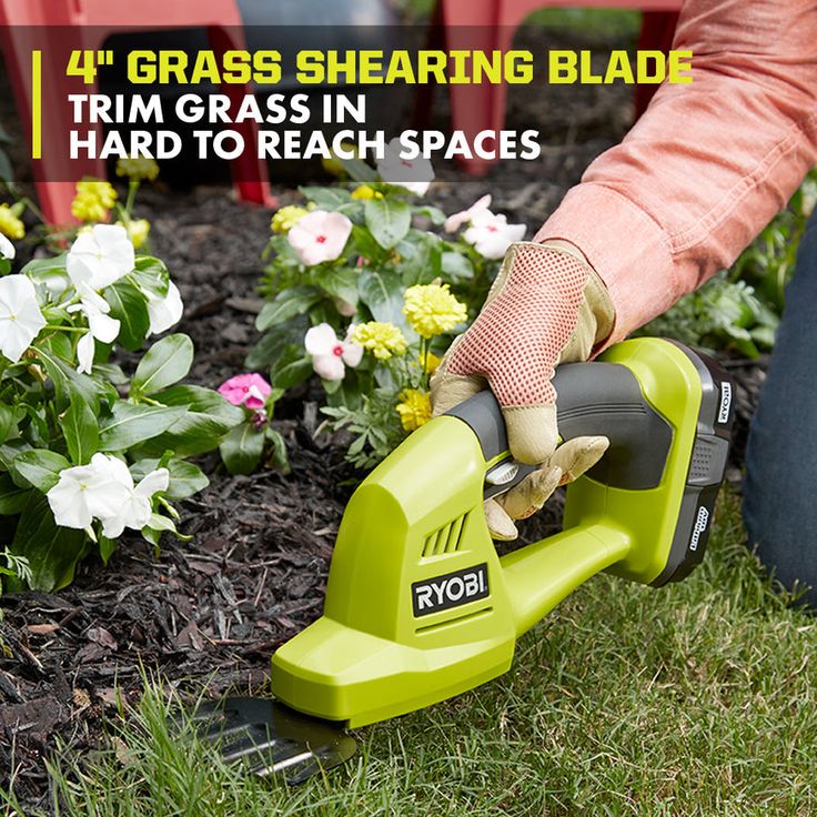 RYOBI ONE+ 18-Volt Lithium-Ion Cordless Battery Grass Shear and Shrubber Trimmer (Tool Only)