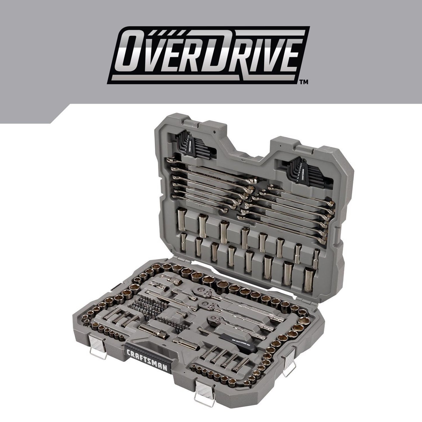 Craftsman OVERDRIVE 154-Piece Mechanic's Tool Set - Metric/SAE, Gunmetal Chrome