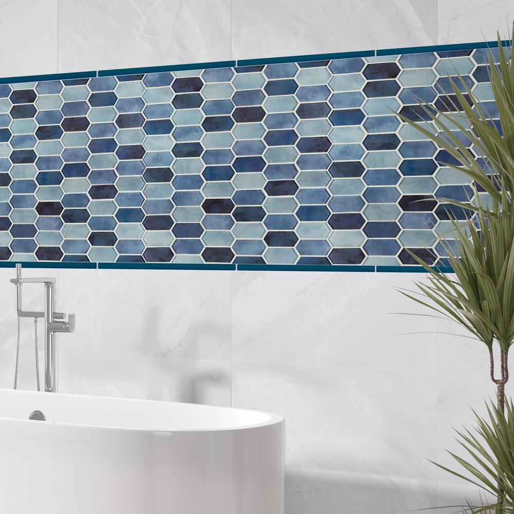 Boathouse Picket 10 in. x 12 in. x 8 mm Glass Mesh-Mounted Mosaic wall Tile ( 8.30 sq. ft. / case ) - Super Arbor