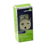 20 Amp Commercial Grade Double-Pole Single Outlet, Ivory - Super Arbor