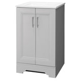 Willowridge 18-1/2 in. W Bath Vanity in Dove Gray with Cultured Marble Vanity Top in White with White Sink