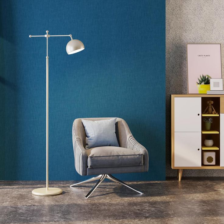 TrafficMASTER Blue Fabric 18 in. x 18 in. Luxury Vinyl Tile Peel And Stick Wall (18 sq. ft. / Case)