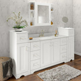 Hawthorne 6 in. W Open Shelf in Linen White - Super Arbor